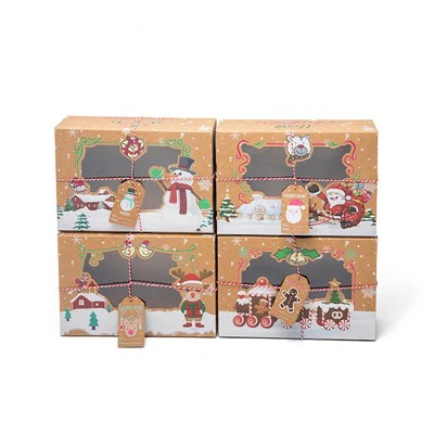 Loj Hniav Christmas Gift Boxes nrog Lids